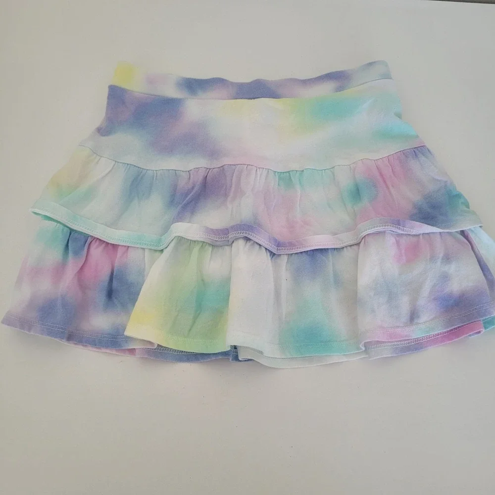 Gymboree Girls Bottoms Lot 7pc Size 10 Denim Shorts Skirts Tie Dye Ribbed Top